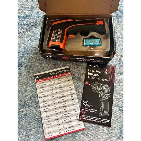 NIB! Kizen LaserPro LP300 Infrared Thermometer - Picture 3 of 3